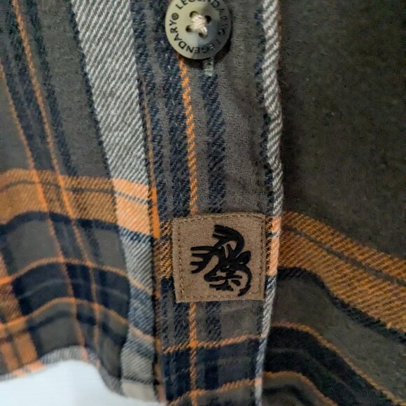 Legendary Whitetails Men's Buck Camp Flannel Shirt, Brown Plaid, XL, Long Sleeve - Picture 8 of 16
